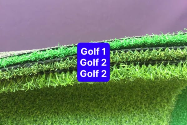 ảnh thực tế 3 dòng cỏ golf nhân tạo